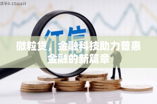 西丰微粒贷，金融科技助力普惠金融的新篇章