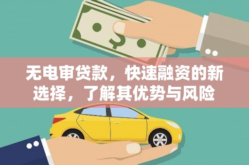 西丰无电审贷款，快速融资的新选择，了解其优势与风险
