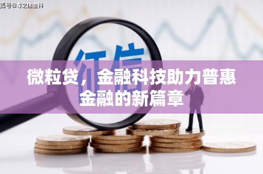 西丰微粒贷，金融科技助力普惠金融的新篇章