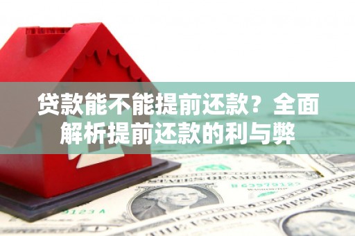 西丰贷款能不能提前还款？全面解析提前还款的利与弊