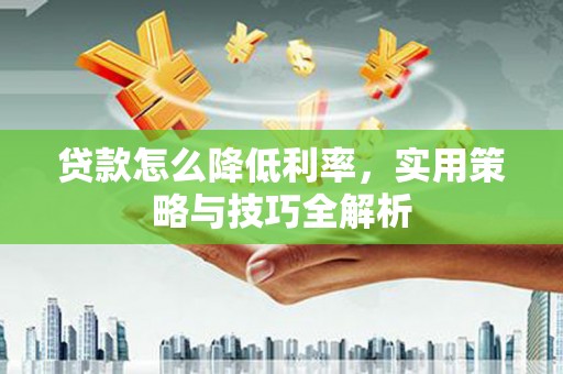 西丰贷款怎么降低利率，实用策略与技巧全解析