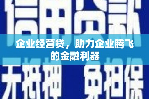 西丰企业经营贷，助力企业腾飞的金融利器