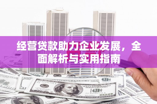 西丰经营贷款助力企业发展，全面解析与实用指南