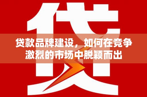 西丰贷款品牌建设，如何在竞争激烈的市场中脱颖而出
