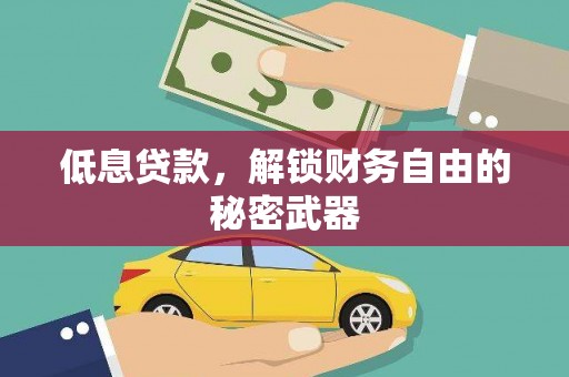 西丰低息贷款，解锁财务自由的秘密武器