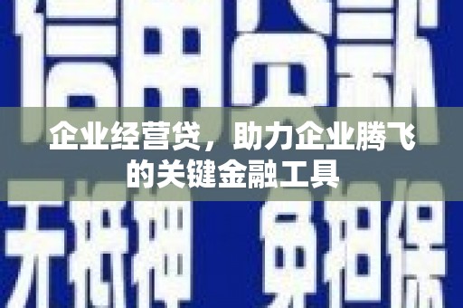 西丰企业经营贷，助力企业腾飞的关键金融工具