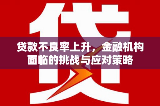 西丰贷款不良率上升，金融机构面临的挑战与应对策略