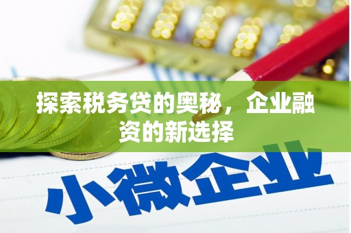 西丰探索税务贷的奥秘，企业融资的新选择