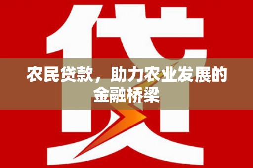 西丰农民贷款，助力农业发展的金融桥梁