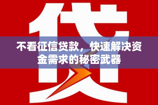 西丰不看征信贷款，快速解决资金需求的秘密武器