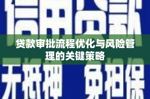 西丰贷款审批流程优化与风险管理的关键策略