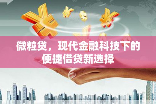 西丰微粒贷，现代金融科技下的便捷借贷新选择