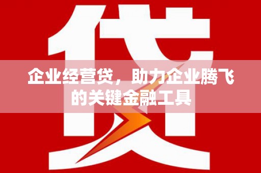 西丰企业经营贷，助力企业腾飞的关键金融工具