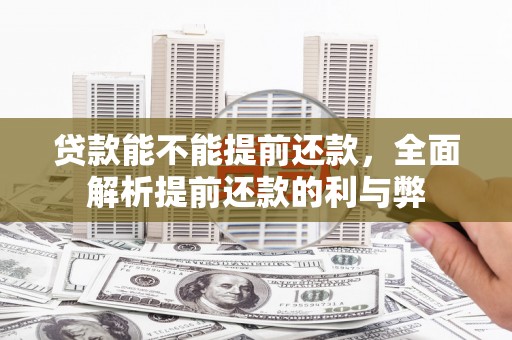 西丰贷款能不能提前还款，全面解析提前还款的利与弊