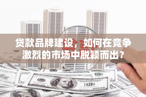 西丰贷款品牌建设，如何在竞争激烈的市场中脱颖而出？
